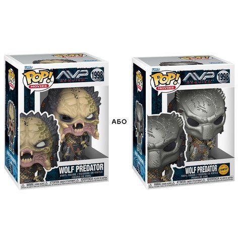 Ігрова фігурка Funko POP! серії Чужі проти Хижака S3 - Хижак (Wolf) (W/CH) 90242 фото