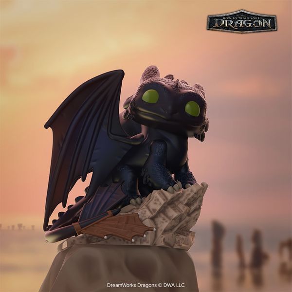 Ігрова фігурка Funko POP! серії Як приборкати дракона - Беззубик на скелі 86140 фото